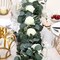 4 ft Frosted Green Artificial Eucalyptus Foliage Garlands Ranunculus Flowers